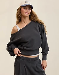 Aerie Go-To Off The Shoulder Sweatshirt