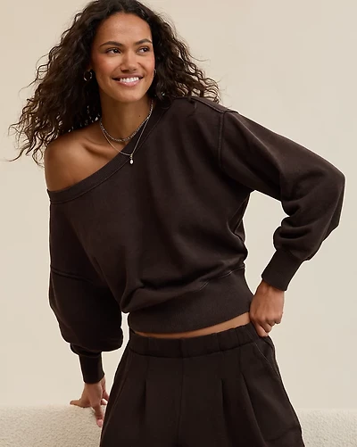 Aerie Go-To Off The Shoulder Sweatshirt