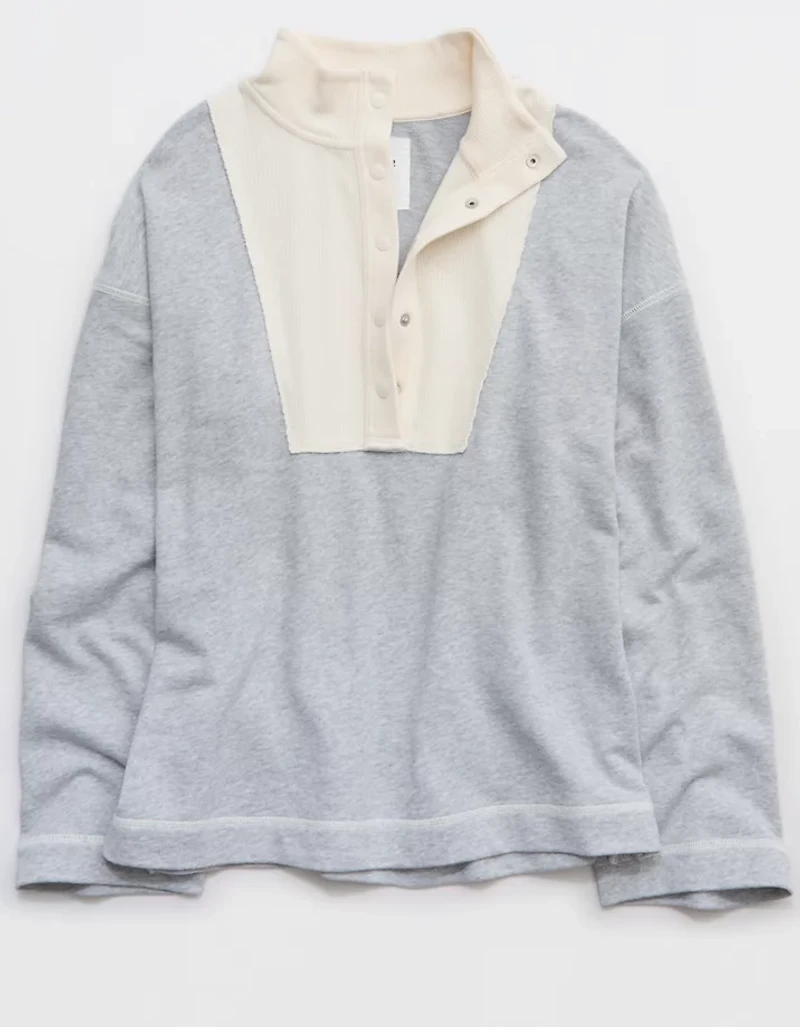 Aerie Quarter Snap Sweatshirt