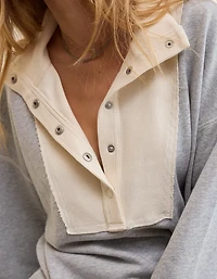 Aerie Quarter Snap Sweatshirt