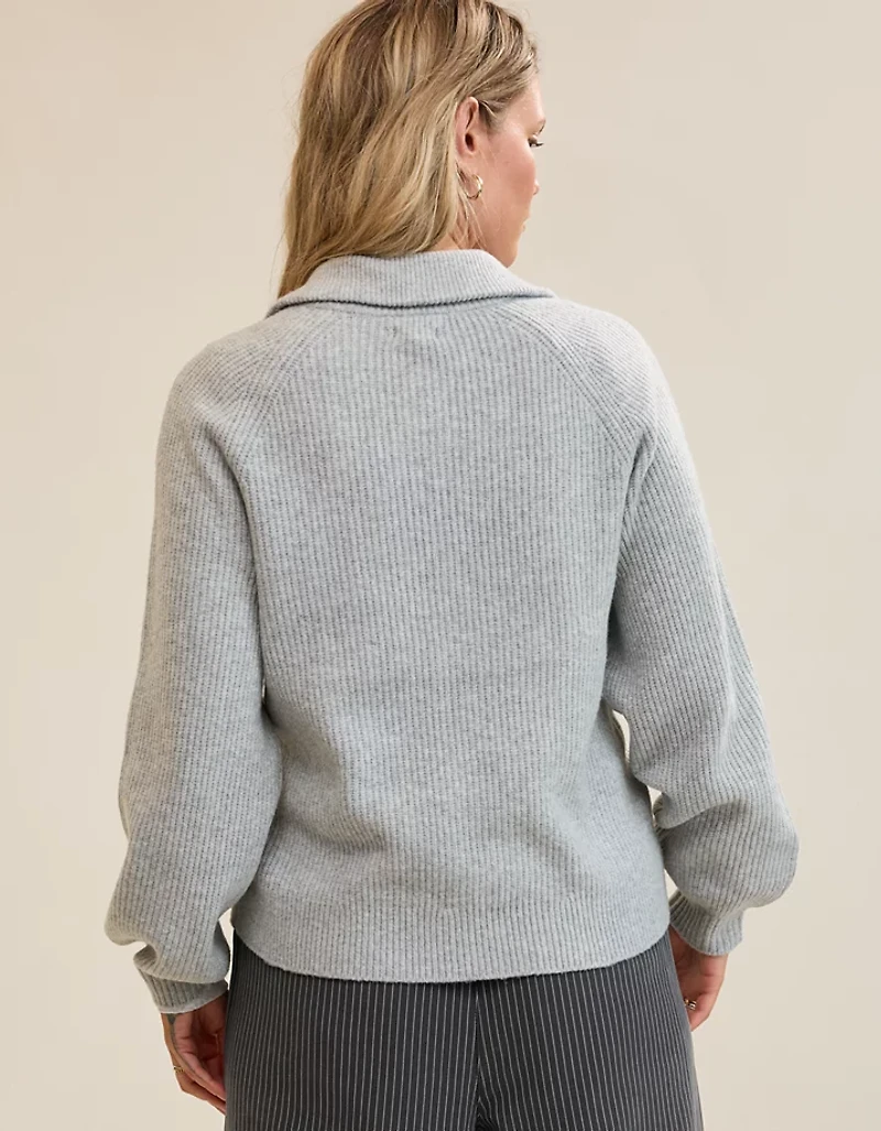 Aerie Classic Quarter Button Sweater