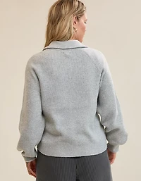 Aerie Classic Quarter Button Sweater