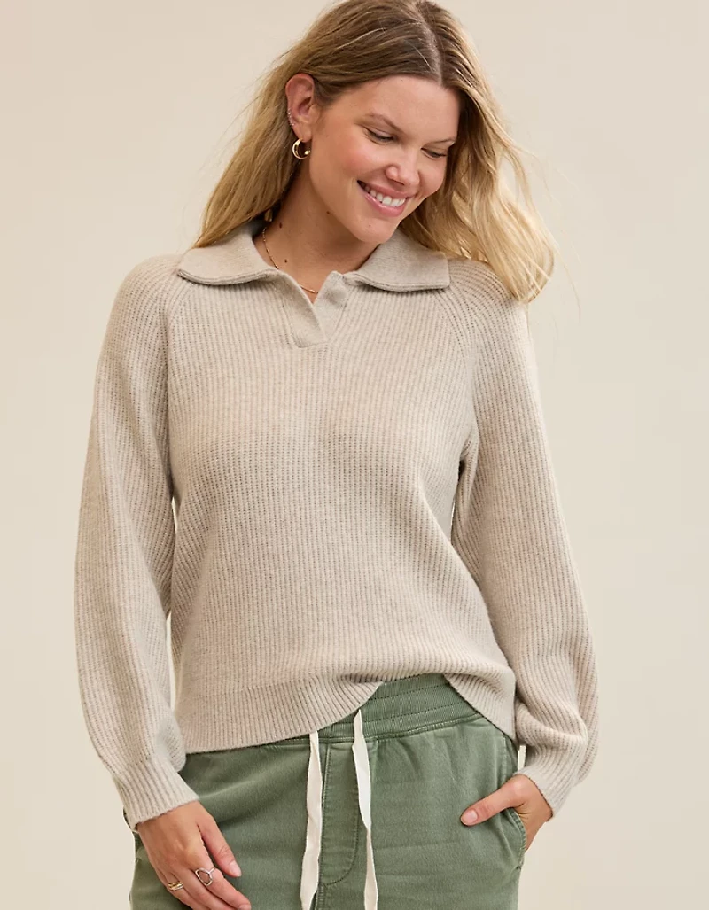 Aerie Classic Quarter Button Sweater