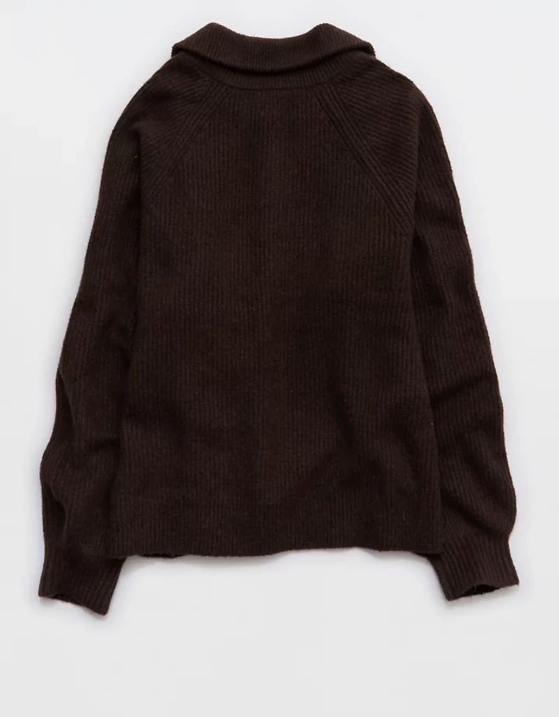 Aerie Classic Quarter Button Sweater
