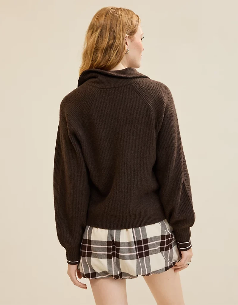 Aerie Classic Quarter Button Sweater