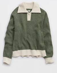 Aerie Classic Quarter Button Sweater