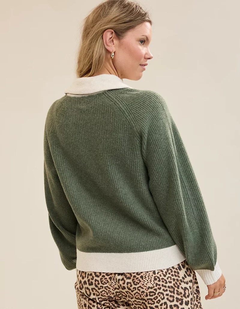 Aerie Classic Quarter Button Sweater