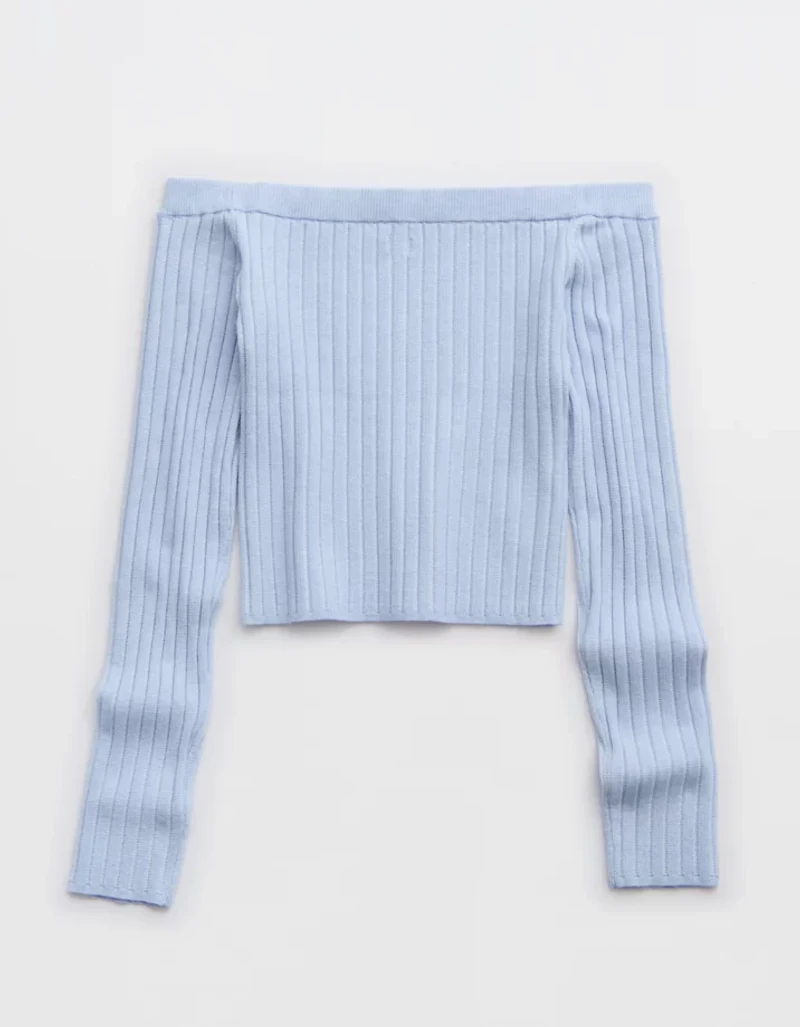 Aerie Late Night Cold Shoulder Sweater