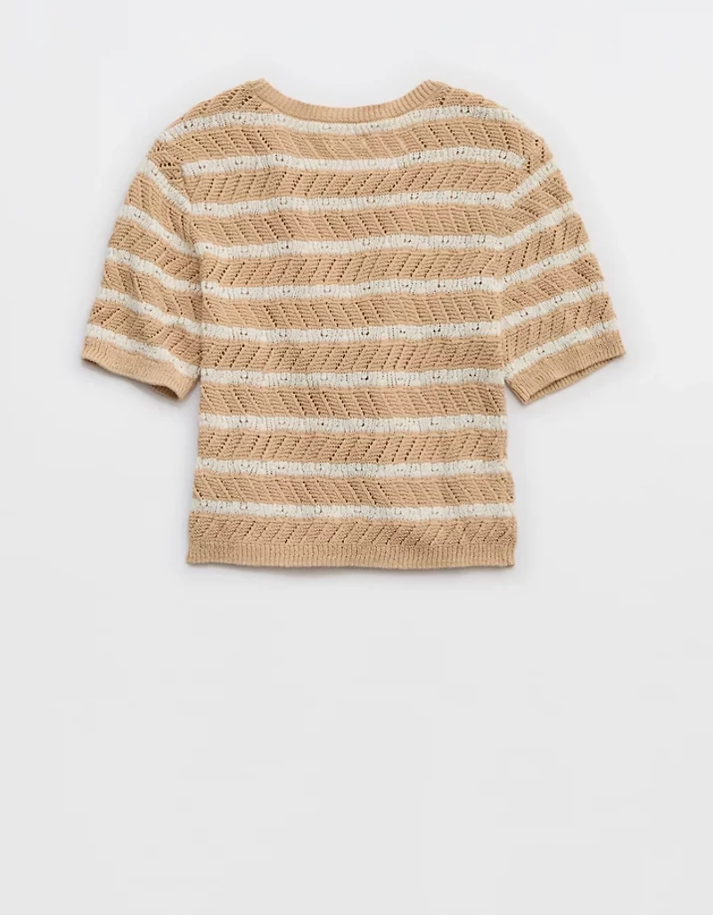 Aerie Fitted Short Sleeve Sweater
