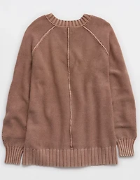 Aerie Vintage Cotton V Neck Sweater