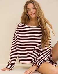 Aerie Sunday Soft Boatneck Sweater