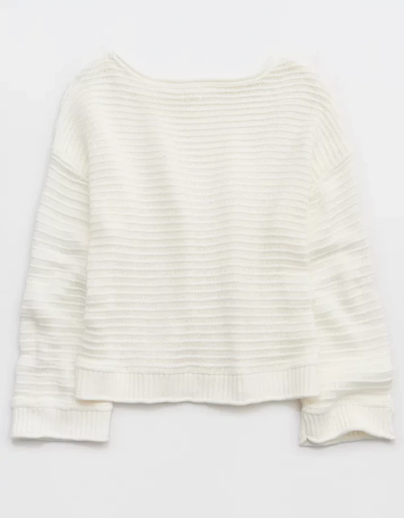 Aerie Sunkissed Textured Off-The-Shoulder Sweater