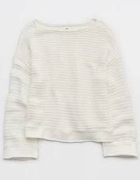 Aerie Sunkissed Textured Off-The-Shoulder Sweater