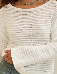 Aerie Sunkissed Textured Off-The-Shoulder Sweater