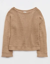 Aerie Sunkissed Textured Off-The-Shoulder Sweater