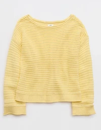 Aerie Sunkissed Textured Off-The-Shoulder Sweater