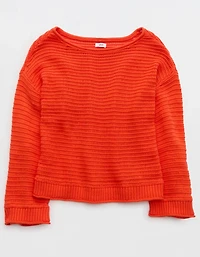 Aerie Sunkissed Textured Off-The-Shoulder Sweater