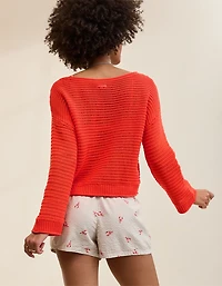Aerie Sunkissed Textured Off-The-Shoulder Sweater