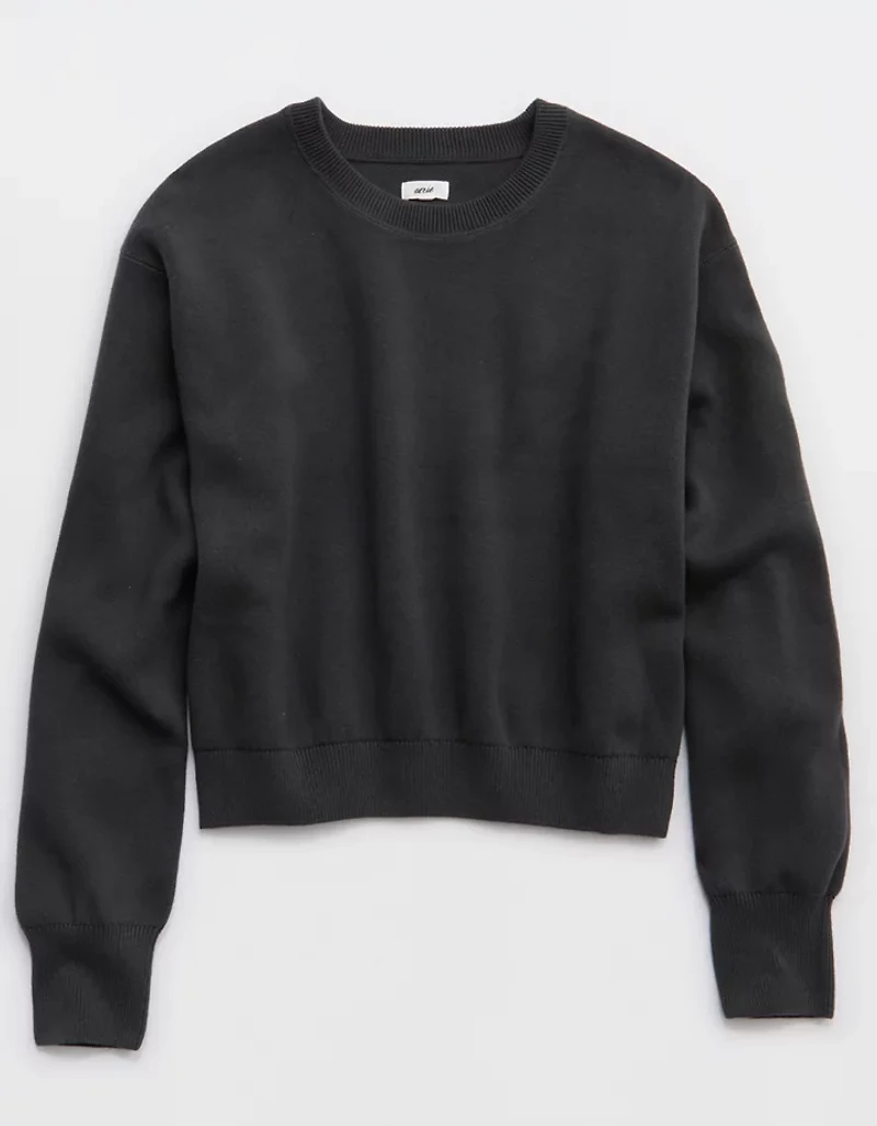 Aerie Cropped Crew Sweater
