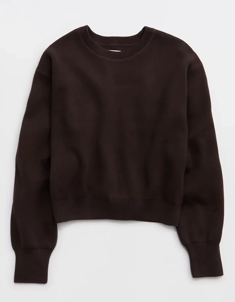 Aerie Cropped Crew Sweater