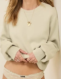 Aerie Cropped Crew Sweater