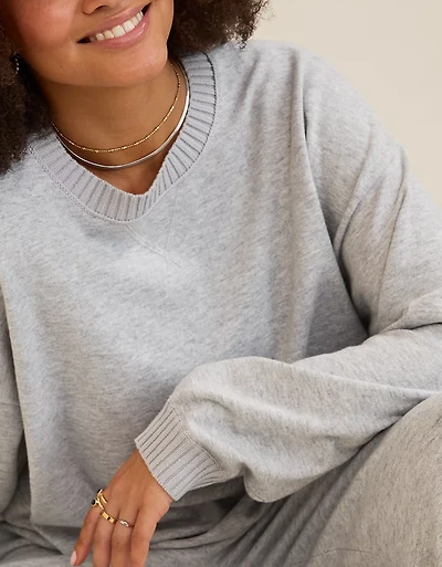 Aerie Sunday Soft Crew Sweater