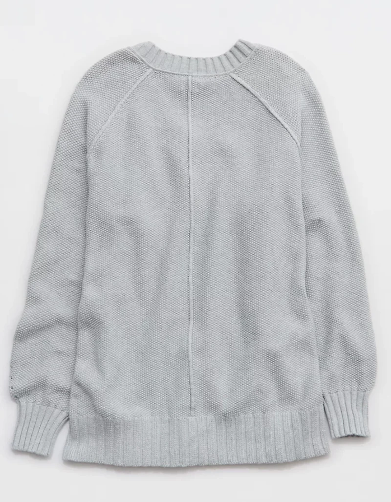 Aerie Vintage Cotton V Neck Sweater