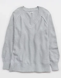 Aerie Vintage Cotton V Neck Sweater