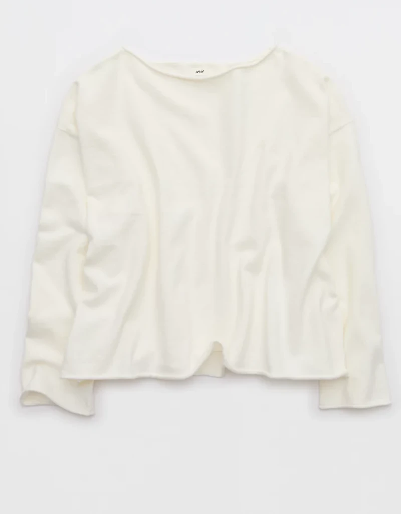 Aerie Sunday Soft Boatneck Sweater