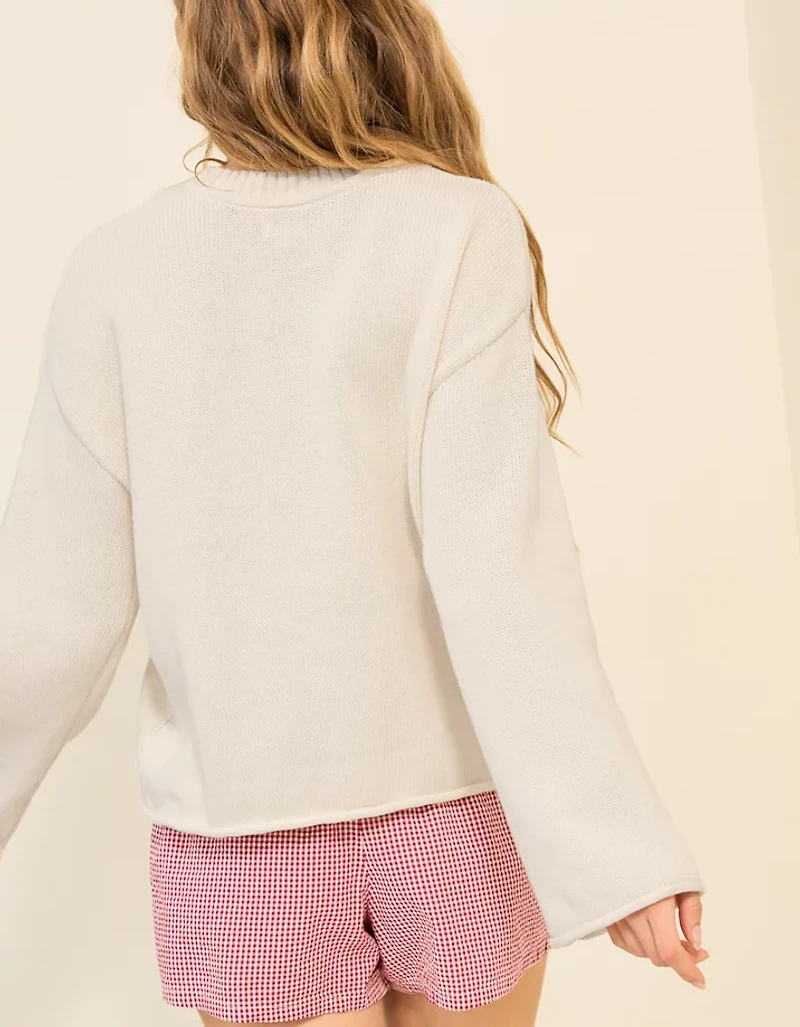 Aerie Sunkissed Cotton Graphic Sweater