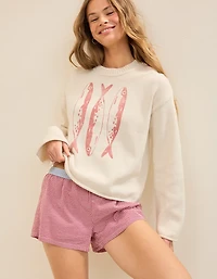 Aerie Sunkissed Cotton Graphic Sweater