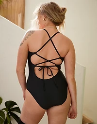 Aerie Strappy Full Coverage One Piece Swimsuit