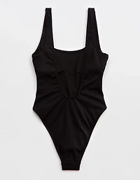 Aerie Shine Pique Babewatch One Piece Swimsuit