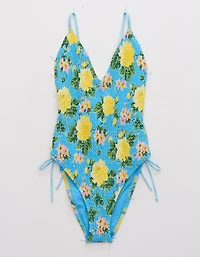 Aerie Smocked Plunge One Piece