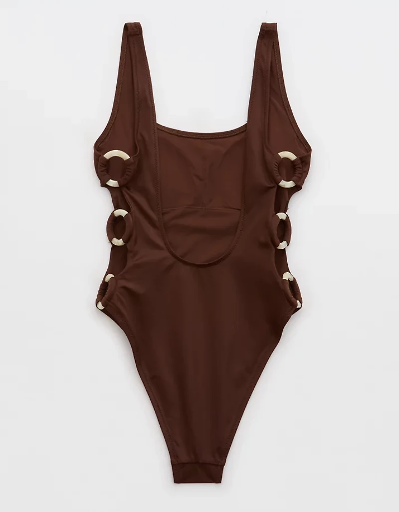 Aerie High Cut Scoop One Piece Swimsuit