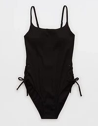 Aerie Ribbed Scoop One Piece Swimsuit