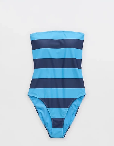 Aerie The Wavemaker One Piece Striped Swimsuit