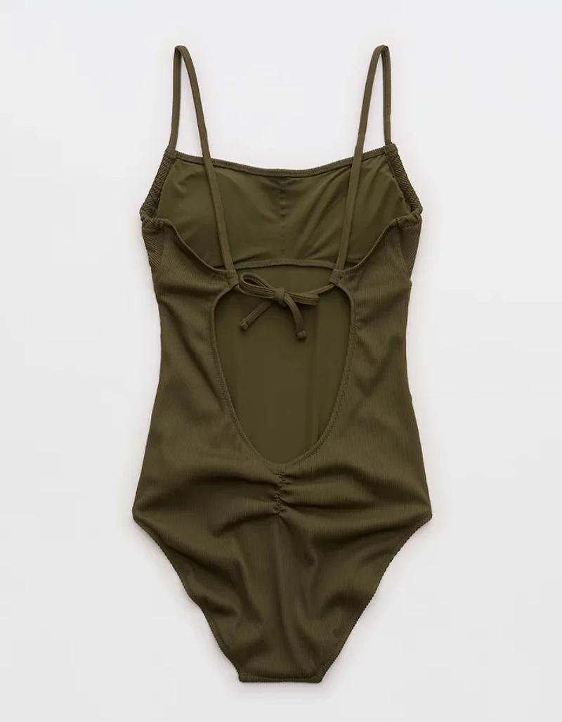 Aerie Ribbed Full Coverage One Piece Swimsuit