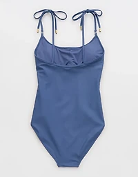 Aerie Ruched Full Coverage Scoop One Piece Swimsuit