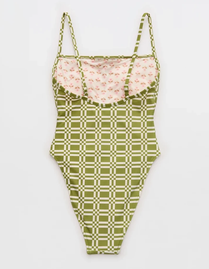 High Cut Scoop One Piece Swimsuit