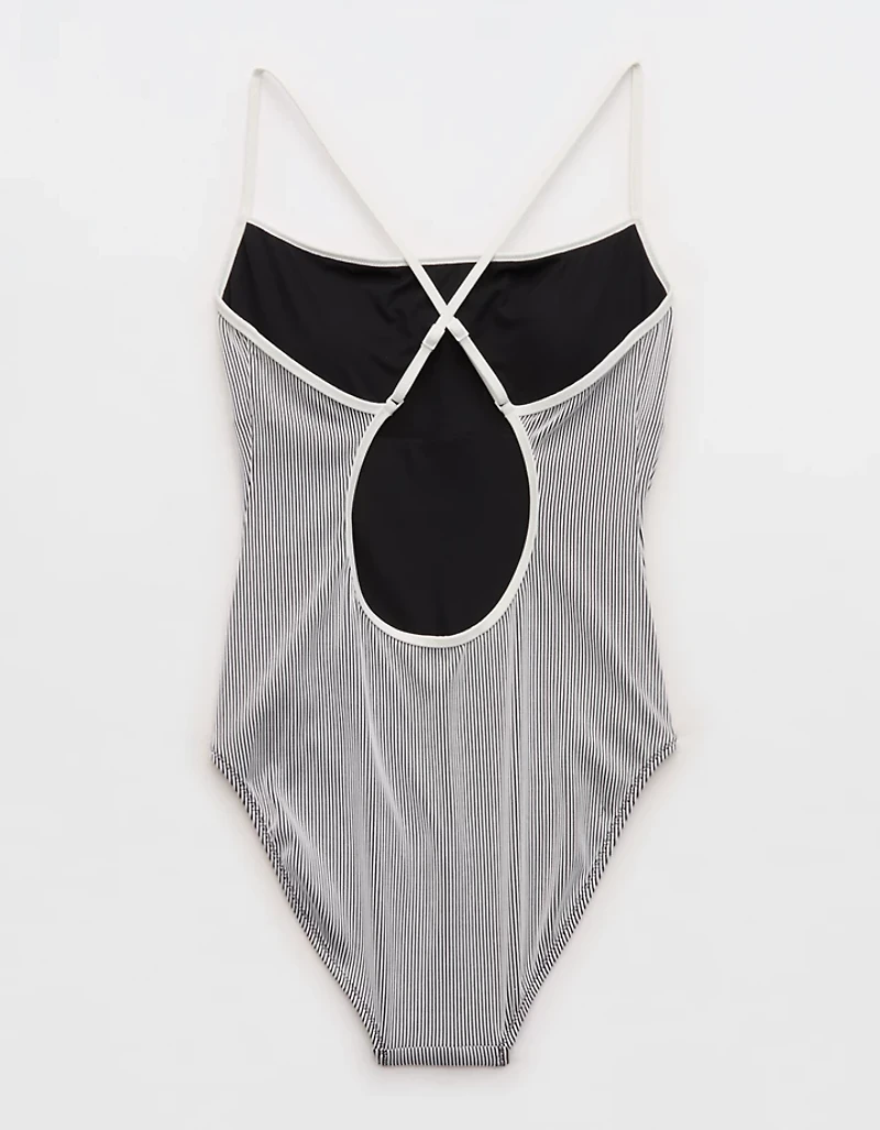 Aerie Ribbed Scoop One Piece Swimsuit