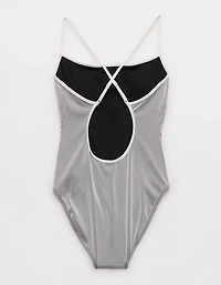 Aerie Ribbed Scoop One Piece Swimsuit