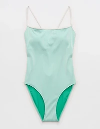 Aerie Ribbed Scoop One Piece Swimsuit