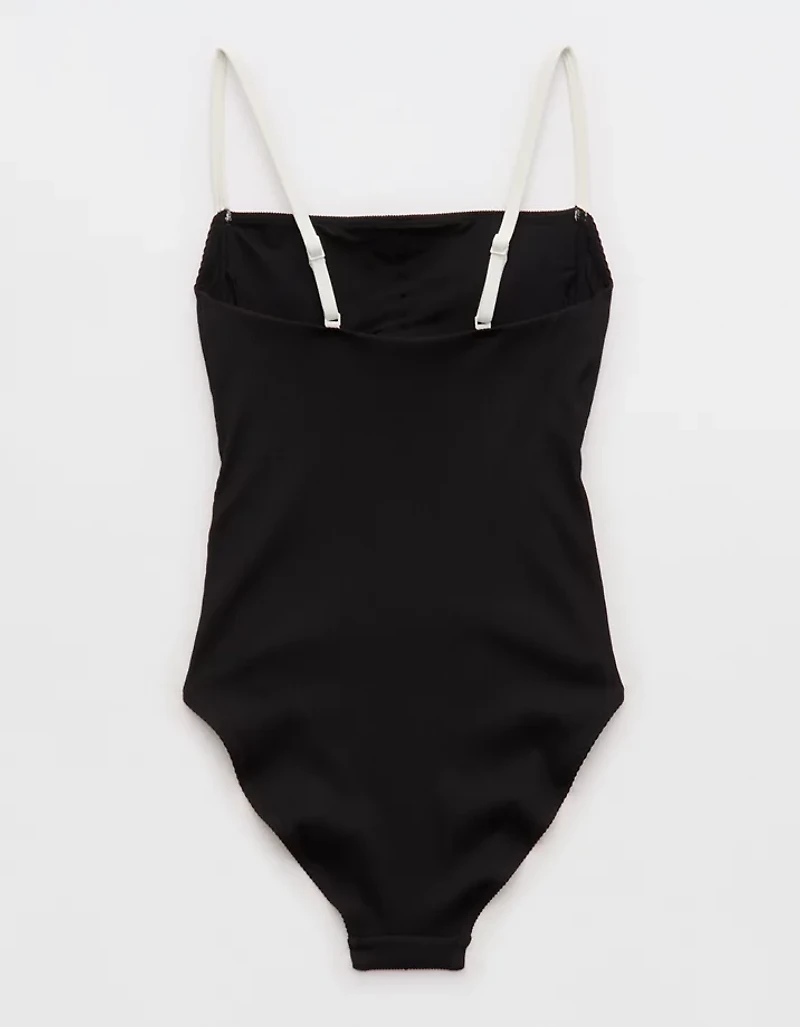 Aerie Binding Full Coverage Ribbed One Piece Swimsuit