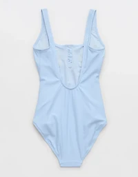 Aerie Henley Full Coverage One Piece Swimsuit
