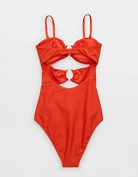 Aerie Horseshoe Ring Cut Out One Piece Swimsuit
