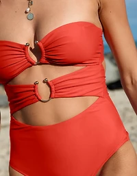 Aerie Horseshoe Ring Cut Out One Piece Swimsuit