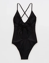 Aerie Fringe V-Neck One Piece Simwsuit