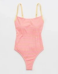 Aerie Happy Cheeks Ribbed One Piece Swimsuit