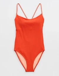 Aerie Scoop Ribbed Full Coverage One Piece Swimsuit